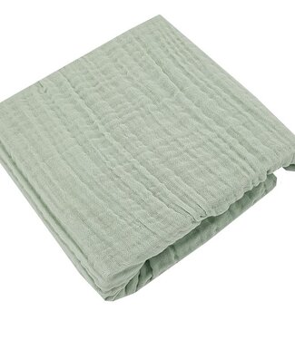 EkoKids Mousseline hoeslaken met elastiek 140 x 70 cm mint