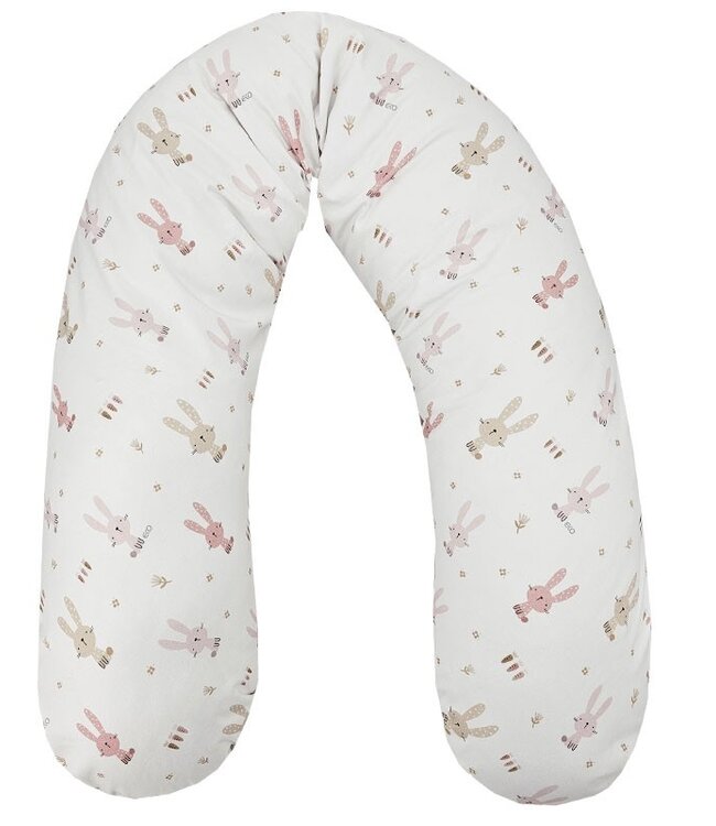 Fluwelen voedingskussen Konijn/roze