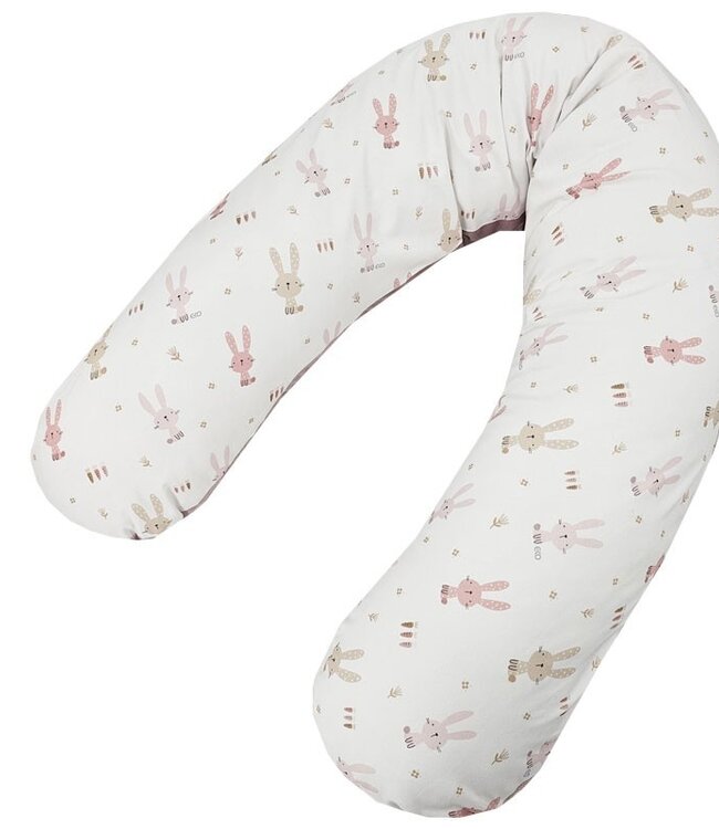 Fluwelen voedingskussen Konijn/roze