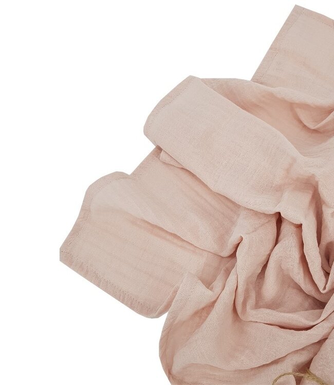 Mousseline wikkeldoek & luier 80 x 80 cm 1 stuk roze