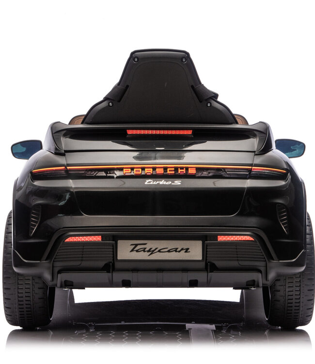 Kinderauto Porsche Taycan 1-persoons 12 volt zwart - vanaf 3 jaar