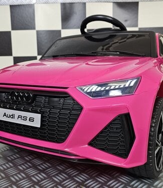 Accu kinderauto Audi RS6 12 volt roze