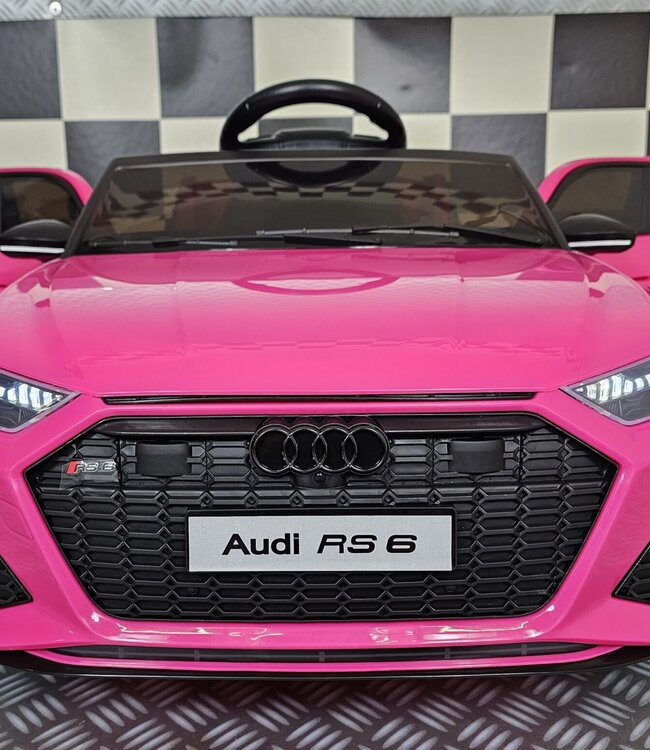 Accu kinderauto Audi RS6 12 volt roze