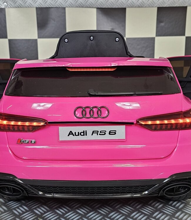 Accu kinderauto Audi RS6 12 volt roze