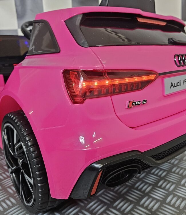 Accu kinderauto Audi RS6 12 volt roze