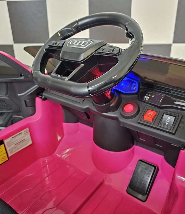 Accu kinderauto Audi RS6 12 volt roze