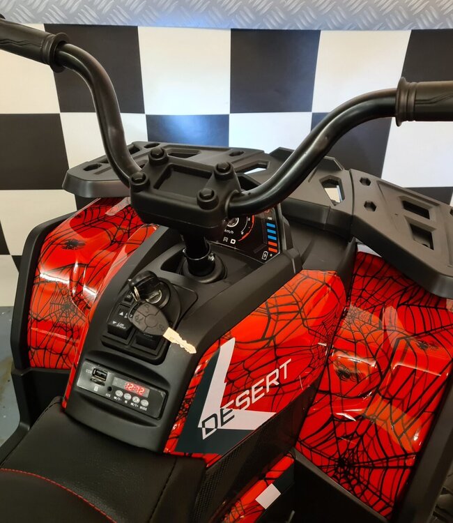 Kinderquad op accu Spider 12 volt rood