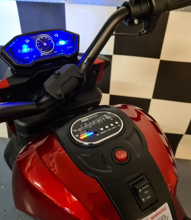Accu-kindermotor Grom Superbike 12 volt metallic rood