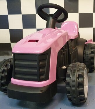 Roze elektrische kindertractor 6 volt