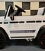 Mercedes G63 kinderauto 12V wit met zachte start voor 1 persoon