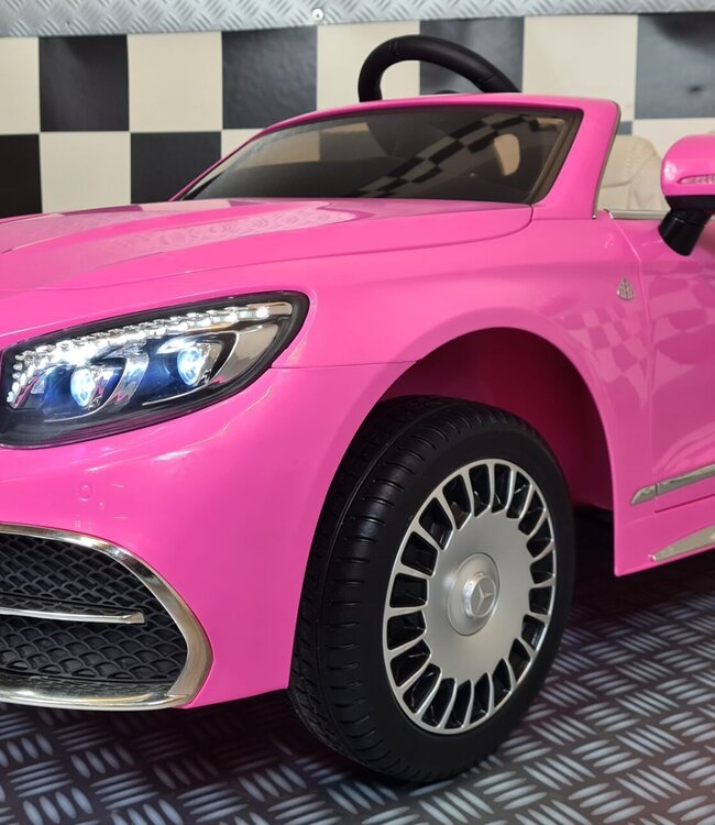 Elektrische kinderauto Mercedes-Maybach S650 roze 12 volt