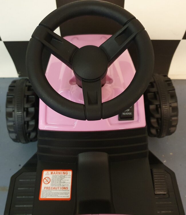 Roze elektrische kindertractor 6 volt