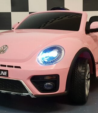 VW Kever elektrische kinderauto 12 volt roze