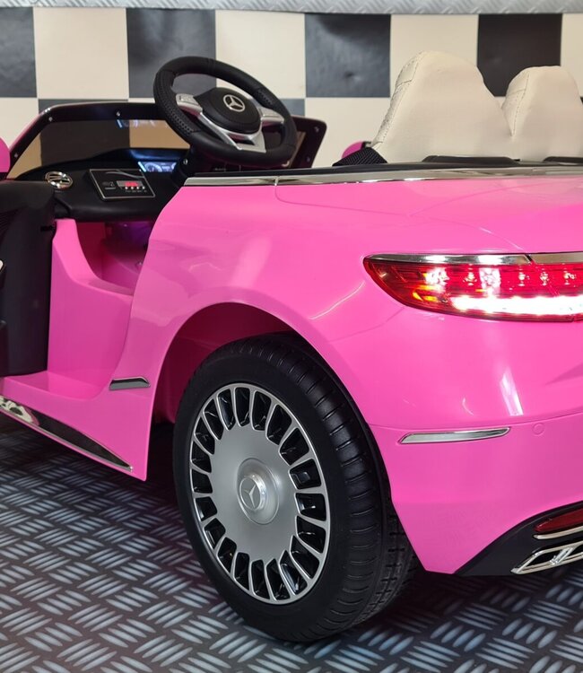 Elektrische kinderauto Mercedes-Maybach S650 roze 12 volt