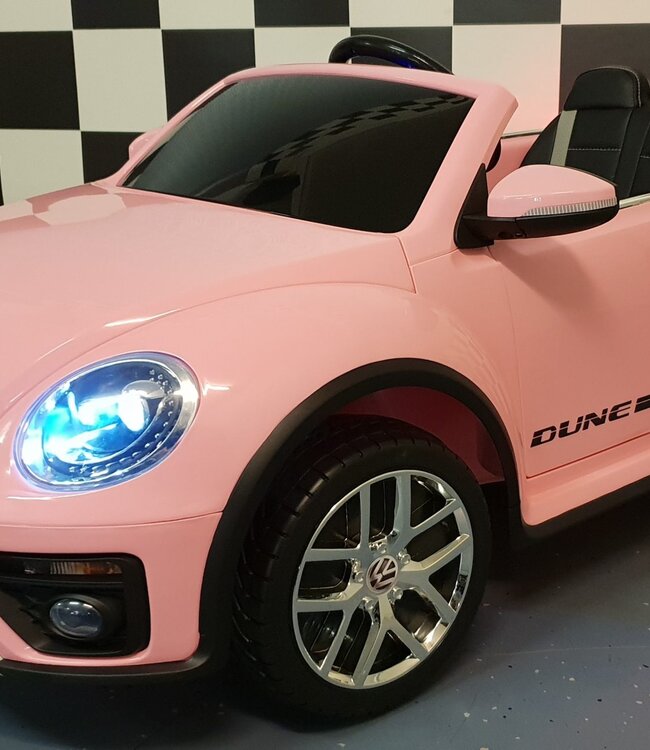 VW Kever elektrische kinderauto 12 volt roze
