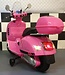 Vespa GTS kinderscooter roze 12 volt met windscherm