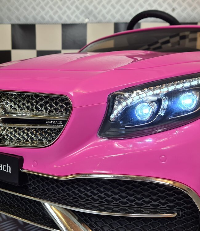 Elektrische kinderauto Mercedes-Maybach S650 roze 12 volt