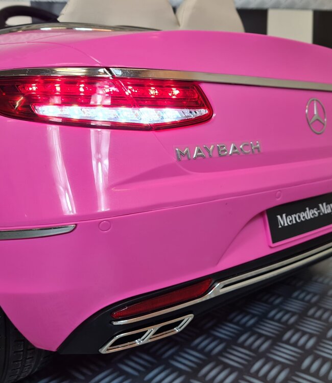 Elektrische kinderauto Mercedes-Maybach S650 roze 12 volt