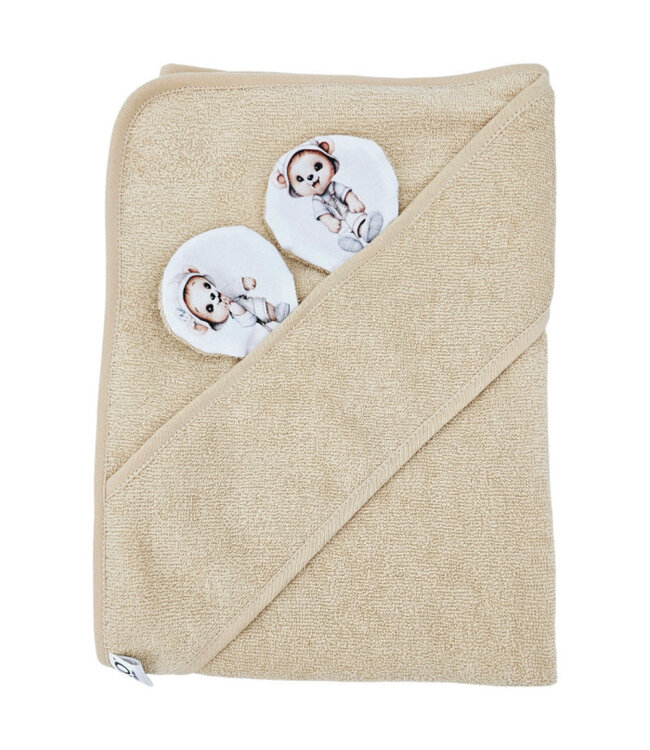 Bamboe badhoes Tuinierbeer/beige