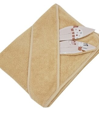 EkoKids BIJEN/BEIGE katoenen badjas