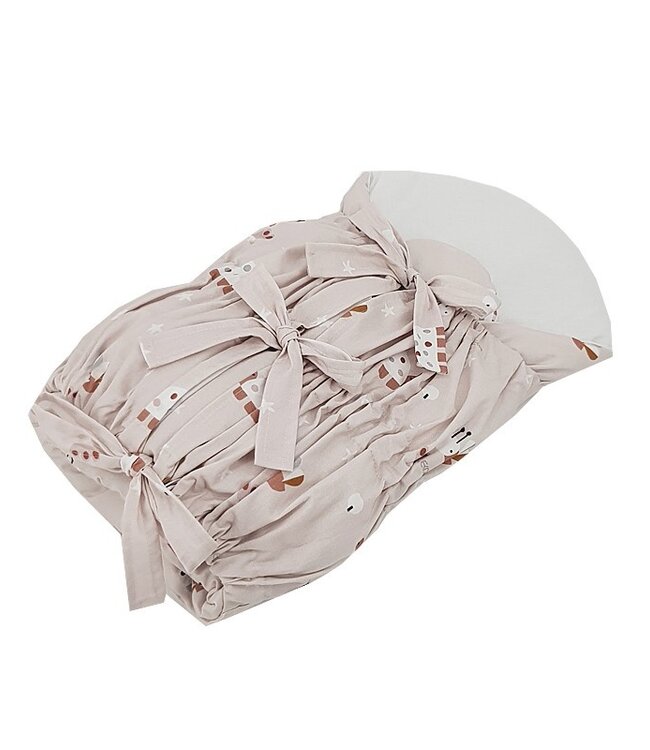 Bedrukt katoenen wikkeldoek met kokosbijen