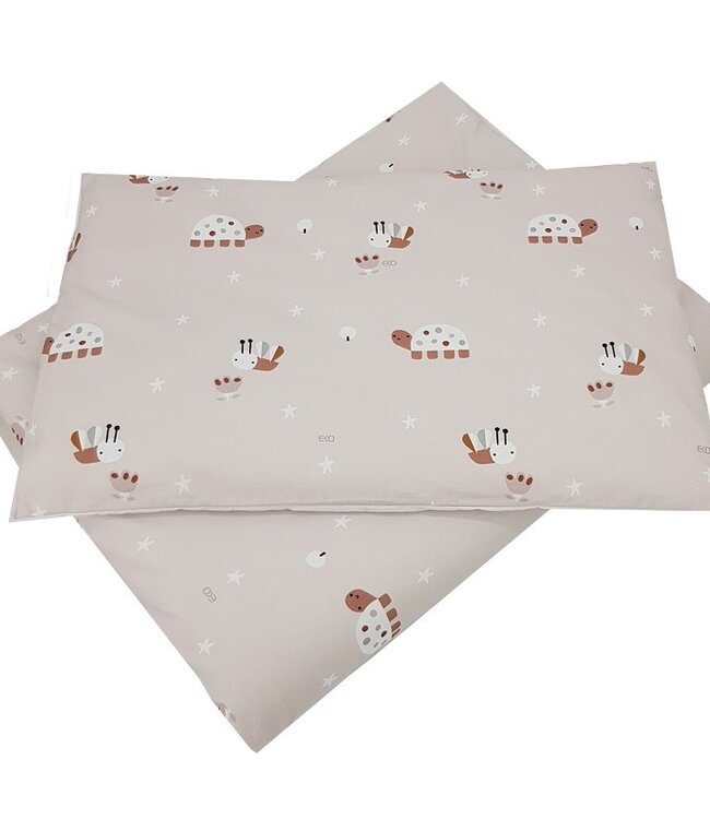 Katoenen ledikantbeddenset met print 120x90 cm Bijen