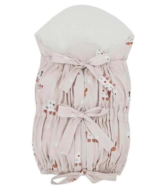 Bedrukt katoenen wikkeldoek met kokosbijen