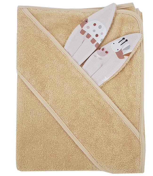 BIJEN/BEIGE katoenen badjas