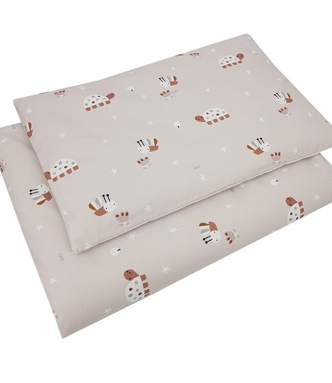 Katoenen ledikantbeddenset met print 120x90 cm Bijen