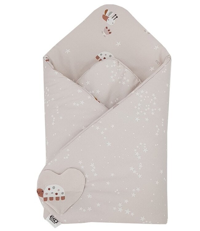 Dubbelzijdig bedrukt katoenen wikkeldoek BEES