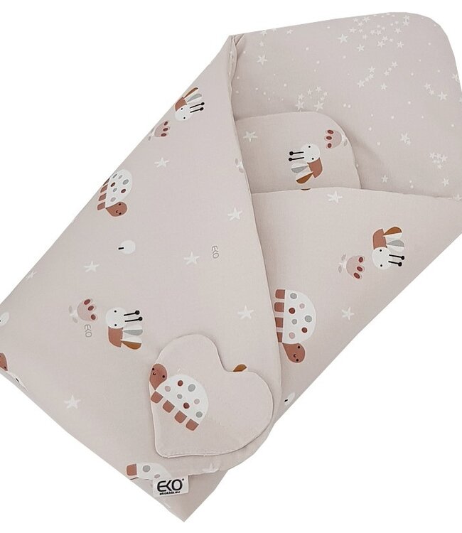 Dubbelzijdig bedrukt katoenen wikkeldoek BEES