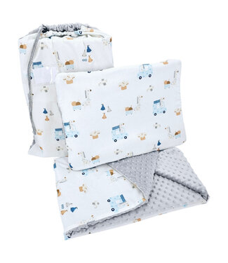 EkoKids Beddengoedset voor kleuters 100 x 135 cm met tas GIRAFFE