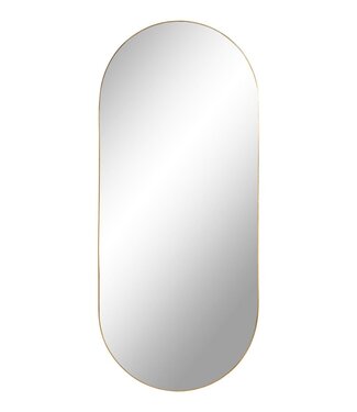 House Nordic Aps Jersey Spiegel - Messing Look, Staal, 35x80x0,5 cm