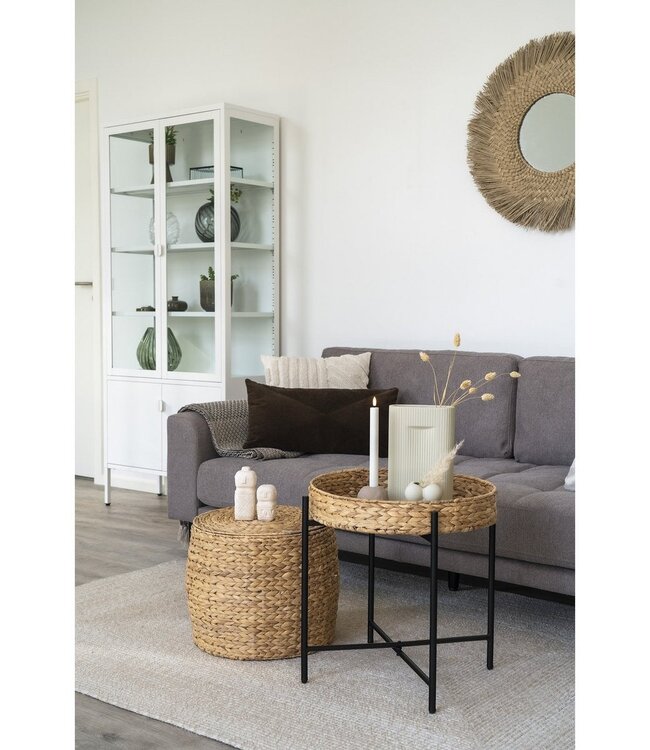 Decoratie - Decoratie in cement, beige, 6,5x6,5x15 cm