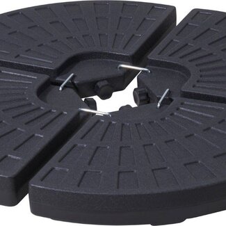 Parasoltegels - 48x48 cm - Vulbaar - 4 stuks - voor Kruisvoet