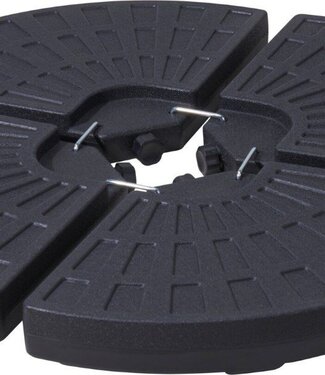 Parasoltegels - 48x48 cm - Vulbaar - 4 stuks - voor Kruisvoet