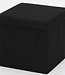 Poef - Zwart - 38x38x38 cm - Opvouwbaar - Hocker met Opbergruimte