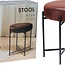 Trends4You Bijzet Kruk - Rond - metalen onderstel