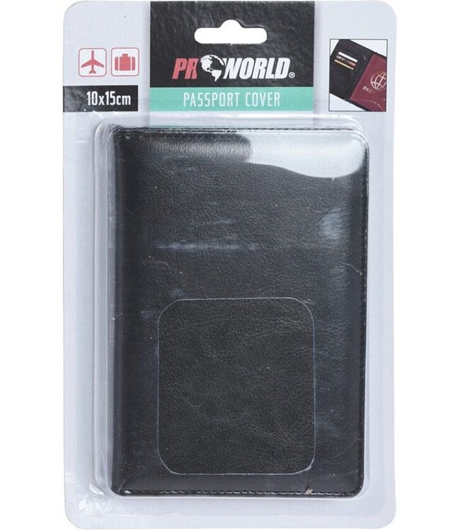 Paspoorthouder - leder look - 10x15cm