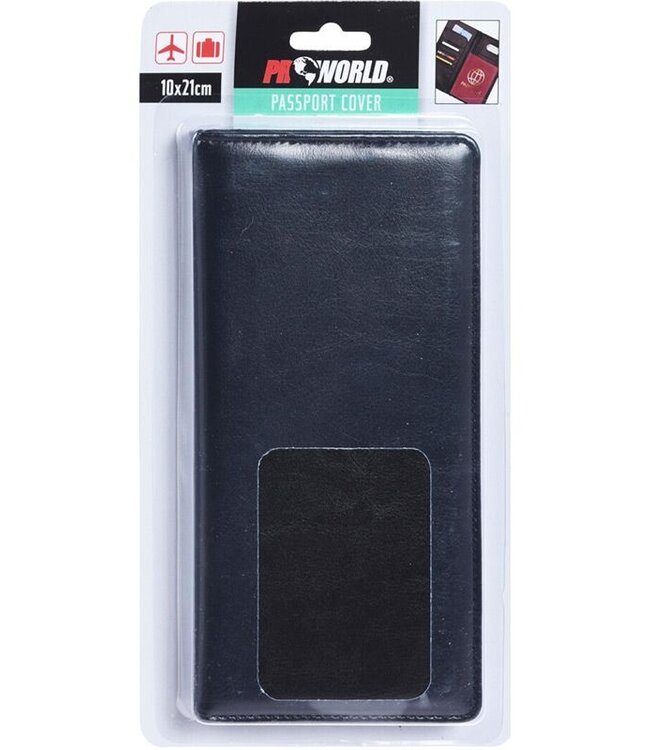Paspoorthouder - leder look - 10x21cm