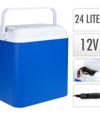Koelbox - 12V - 24 liter - Blauw