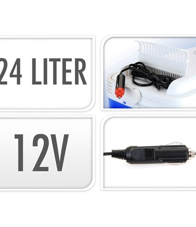Koelbox - 12V - 24 liter - Blauw