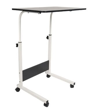 Ceruzo Laptoptafel - Zwart - Verrijdbare Bedtafel - Verstelbaar in Hoogte