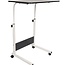 Ceruzo Laptoptafel - Zwart - Verrijdbare Bedtafel - Verstelbaar in Hoogte