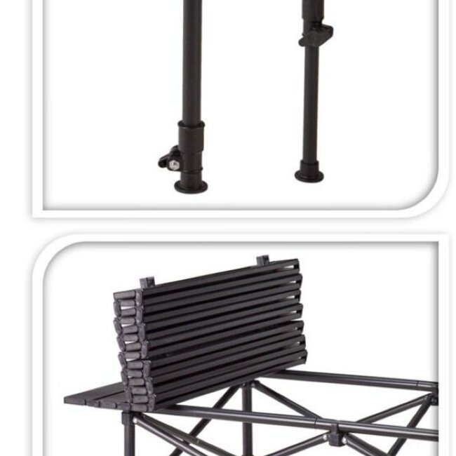 Tafel Opvouwbaar met Verstelbare Poten - Metaal