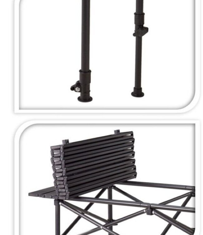 Tafel Opvouwbaar met Verstelbare Poten - Metaal