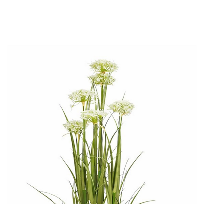 Mica Decorations Artificial Ornamental Grass - White - H90 cm