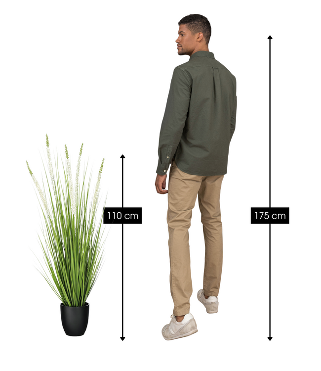 Kunstplant Siergras Wit