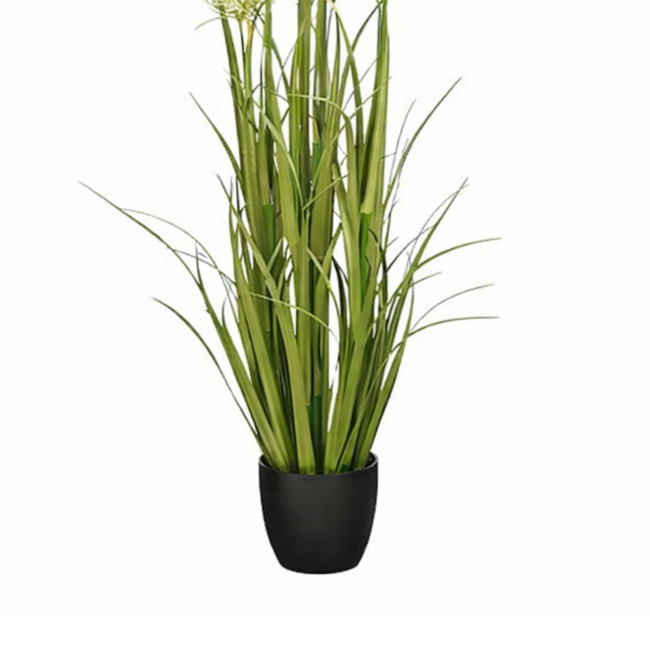 Mica Decorations Künstliches Ziergras - Weiß - H90 cm
