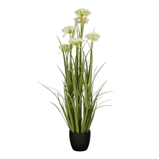 Mica Decorations Kunstplant Siergras Wit